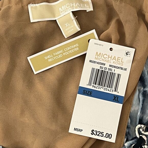 Michael Kors XL Tie Dye Georgette Halter Neck Chain Strap Sleeveless Dress - Picture 6 of 6